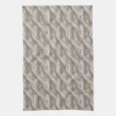 Elegantes Beige Cable-Strick-Muster Geschirrtuch (Vertikal)