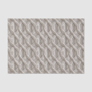 Elegantes Beige Cable-Strick-Muster Seidenpapier