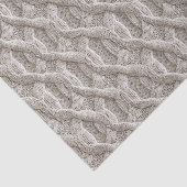 Elegantes Beige Cable-Strick-Muster Seidenpapier (Ausschnitt)