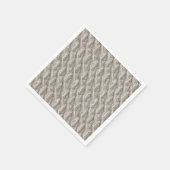 Elegantes Beige Cable-Strick-Muster Serviette (Ecke)