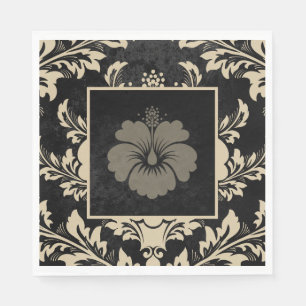Elegantes, beige Damast Weihnachtsgebäck Serviette