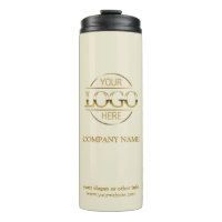 Elegantes Beige Firmenlogo für Werbezwecke