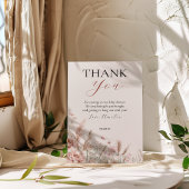 Elegantes Beige Floral Baby in Bloom Dankeskarte