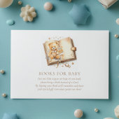 Elegantes Beige & Gold Baby Shower Book Begleitkarte