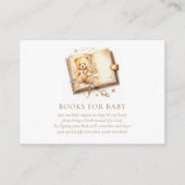 Elegantes Beige & Gold Baby Shower Book Begleitkarte (Vorderseite)