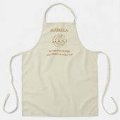 Elegantes Beige-Gold-Firmenlogo-Monogramm Schürze (Vorderseite)