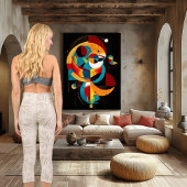 Elegantes Beige Leaf Muster anpassbar. Capri Leggings