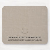 Elegantes Beige Luxury Gold Logo Mousepad (Vorne)