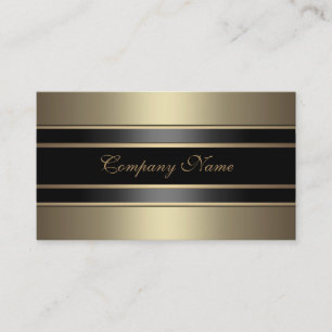 Elegantes Beige Metall-Look Schwarz Bronze Visitenkarte