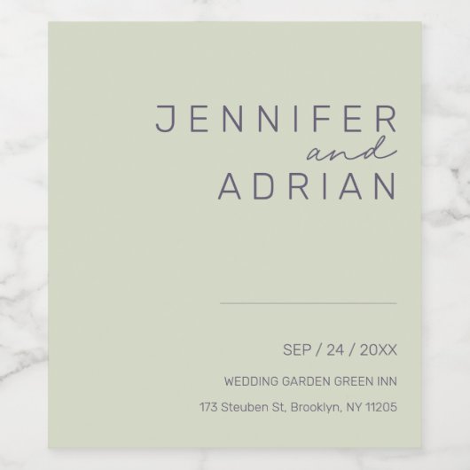 Elegantes Beige Minimal Weißes und Rotes Weinetike Weinetikett (Einzelnes Label)