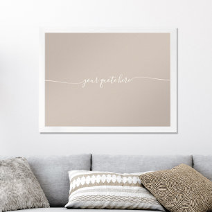Elegantes Beige Minimalistische Kalligrafie - indi Poster