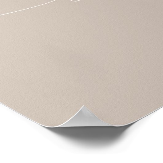 Elegantes Beige Minimalistische Kalligrafie - indi Poster (Ecke)