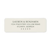 Elegantes Beige Minimalistisches Typografisch (Vorne)