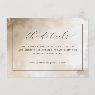 Elegantes Beige mit Wasserfarben-Akzente Begleitkarte