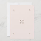 Elegantes Beige Pink Monogram Pearl Wedding in Einladung (Rückseite)