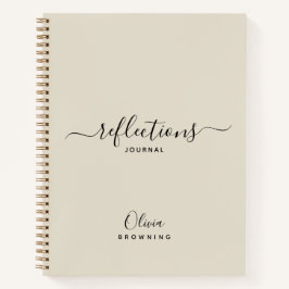 Elegantes Beige Reflections Journal Notizblock