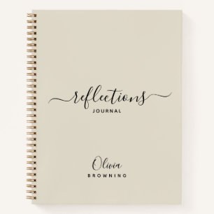 Elegantes Beige Reflections Journal Notizblock