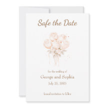 Elegantes Beige und Gold sichern das Datum