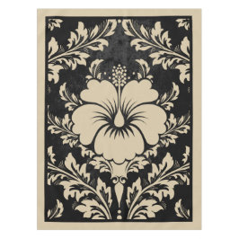 Elegantes, beige und schwarz-Damast-Tischdecken Tischdecke