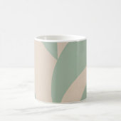 Elegantes Beige & weiche Grün mit goldenen Akzente Kaffeetasse (Mittel)