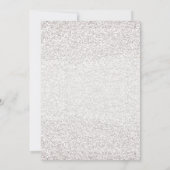 Elegantes Beige White Glitzer Dress Brautparty Einladung (Rückseite)