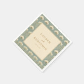 Elegantes Beiges Blumenmuster Vintage Serviette (Ecke)