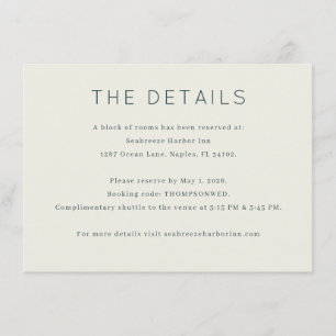 Elegantes Beiges Minimalistisches Typografisch Begleitkarte