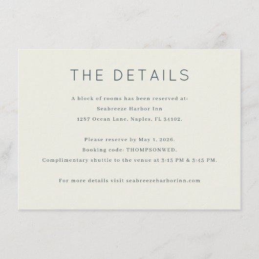 Elegantes Beiges Minimalistisches Typografisch Begleitkarte (Vorderseite)