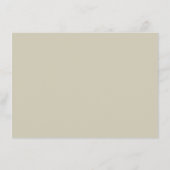 Elegantes Beiges Minimalistisches Typografisch Begleitkarte (Rückseite)