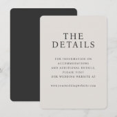 Elegantes Beiges Typografisch Begleitkarte (Vorne/Hinten)