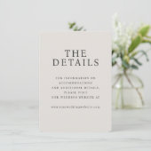 Elegantes Beiges Typografisch Begleitkarte (Stehend Vorderseite)