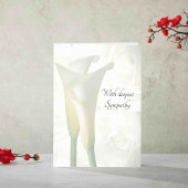 Elegantes Beileid Calla Lily Karte