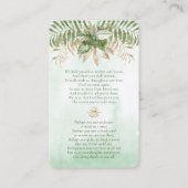 Elegantes Beileid Grüne Beerdigung Gebetskarte Visitenkarte (Rückseite)