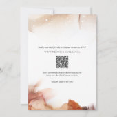 Elegantes Beispiel Orange Aquarellfarben Hochzeit Einladung (Rückseite)