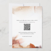 Elegantes Beispiel Orange Aquarellfarben Hochzeit Einladung (Rückseite)