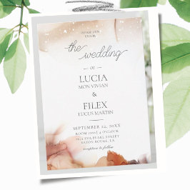 Elegantes Beispiel Orange Aquarellfarben Hochzeit Einladung