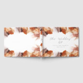 Elegantes Beispiel Orange Aquarellfarben Hochzeit Gästebuch (Voll)