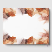 Elegantes Beispiel Orange Aquarellfarben Hochzeit Gästebuch (Rückseite)