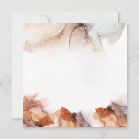 Elegantes Beispiel Orange Farbe Save the Date Einladung (Rückseite)