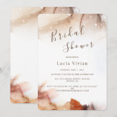 Elegantes Beispiel Orange Ink Minimalistisches Bra Einladung (Vorne/Hinten)