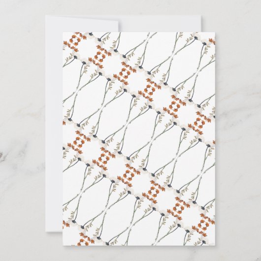 Elegantes Beispiel Wildblume 1. Geburtstag Einladung (Rückseite)