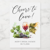 Elegantes Beizen für die Liebe Brautparty aus Wein Weinetikett (Einzelnes Label)