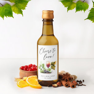 Elegantes Beizen für die Liebe Brautparty aus Wein Weinetikett