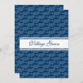 Elegantes belaubtes Kunst Nouveau Kunst-und Einladung (Vorne/Hinten)