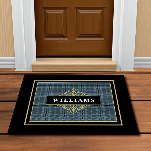 Elegantes, benutzerdefinierbares, Kariertes Window Fußmatte