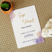 Elegantes, benutzerdefinierbares Sip and Paint-Par Einladung
