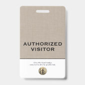 Elegantes benutzerdefiniertes, autorisiertes Besuc Ausweis (Rückseite)