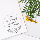 Elegantes, benutzerdefiniertes Bibliotheksbuch Blu Gummistempel