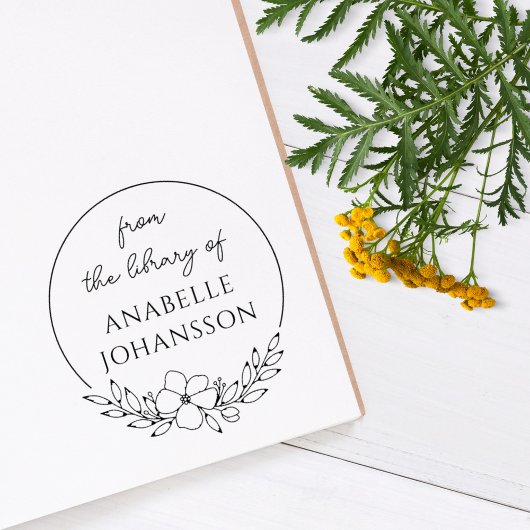 Elegantes, benutzerdefiniertes Bibliotheksbuch Blu Gummistempel