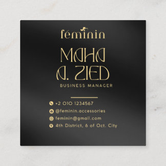 Elegantes benutzerdefiniertes Business-Card-Design Quadratische Visitenkarte